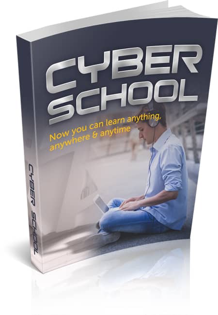 Cyber School guide with digital download and full PLR MRR resell rights for online educators and parents