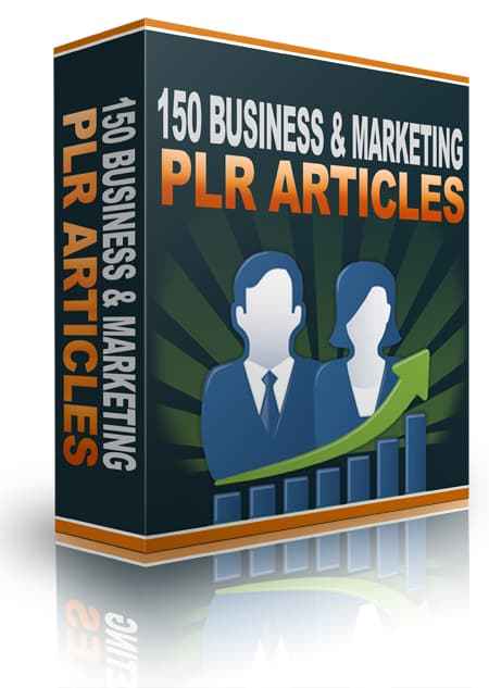 150 Business Marketing PLR articles digital download package with resell rights