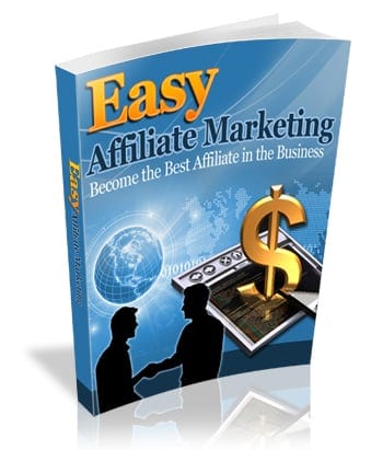 Easy Affiliate Marketing ebook cover with resell rights for digital download