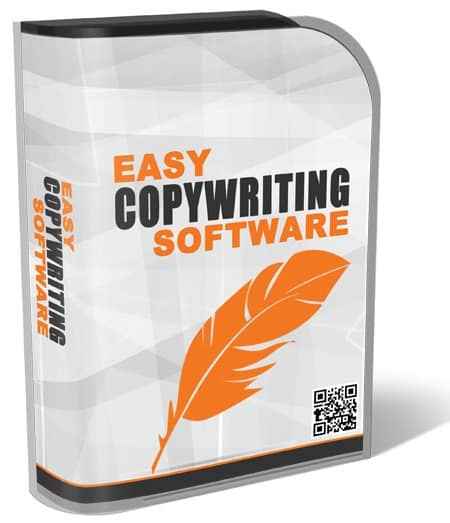 Easy Copywriter Software dashboard showing fill-in-the-blank copywriting swipes for internet marketing