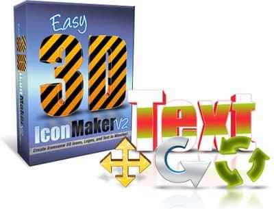 Easy Icon Maker 2 - 3D logos icons text Photoshop actions layer styles