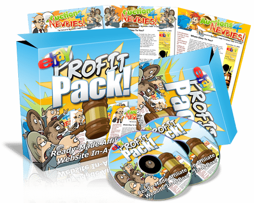 eBay Profit Pack digital download PLR MRR ready-made affiliate site product for resell rights