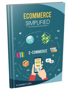 Ecommerce Simplified PLR eBook cover - digital download with resell rights for online store success