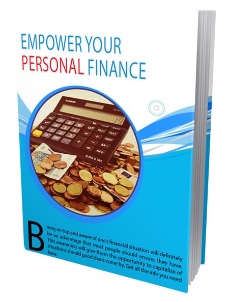 Personal finance PLR eBook cover for money management and resell rights marketing