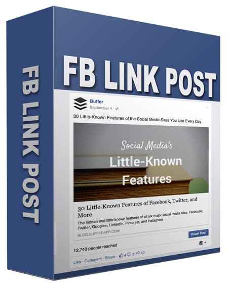 Facebook link plugin for WordPress with PLR/MRR resell rights digital download
