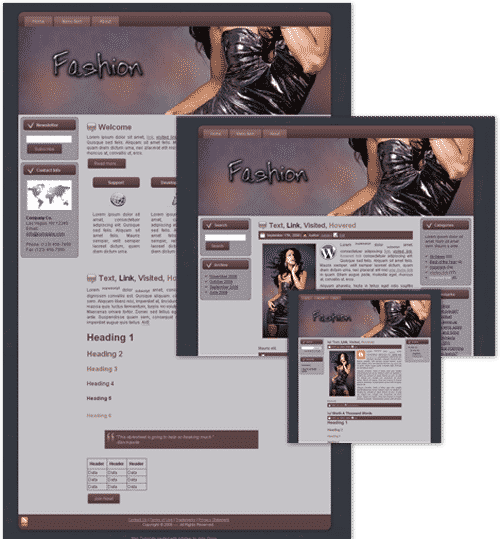 Premium fashion templates for WordPress, Blogger & HTML with resell rights