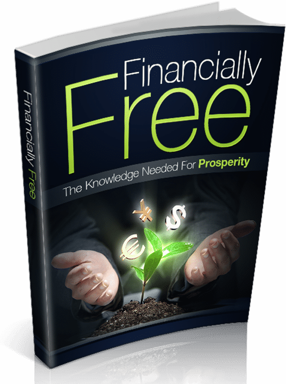 Financially Free eBook cover – digital download with PLR/MRR resell rights for personal finance success