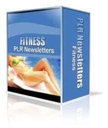 Fitness PLR content pack with 52 newsletters and blog posts for resell rights