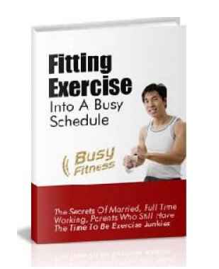 Digital report showing busy parents finding time for exercise, PLR resell rights included
