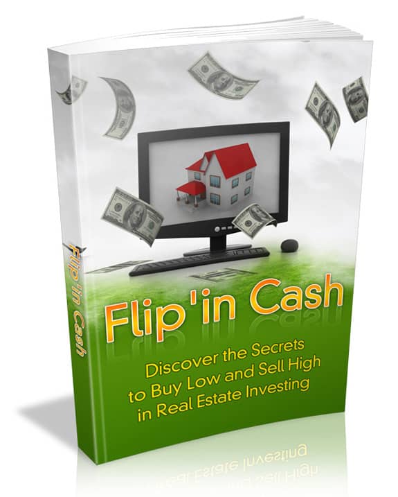 Flip’in Cash property investing digital guide with PLR and MRR resell rights for flipping houses