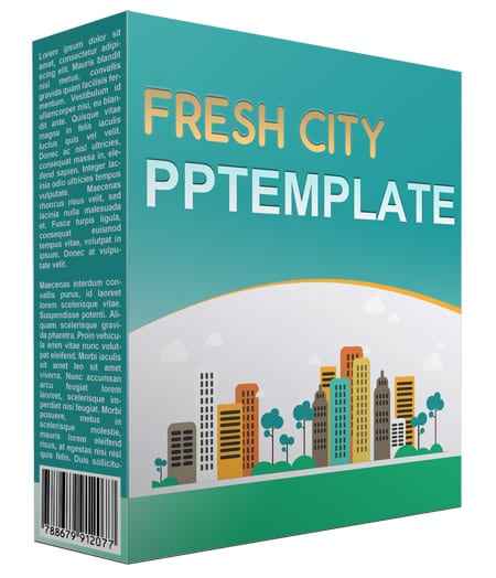 Fresh City Multipurpose PowerPoint Template for professional presentations with resell rights