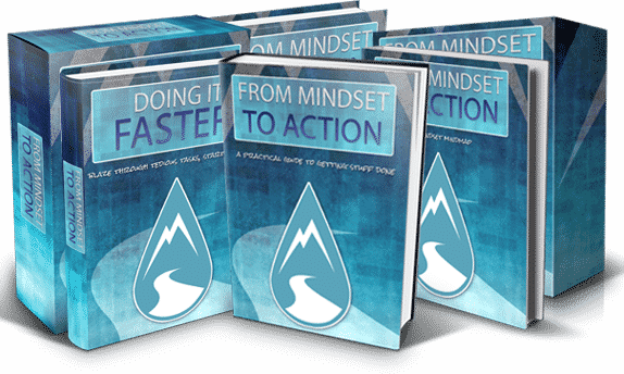 Digital productivity report cover with mindset to action theme for solopreneurs and PLR resell rights