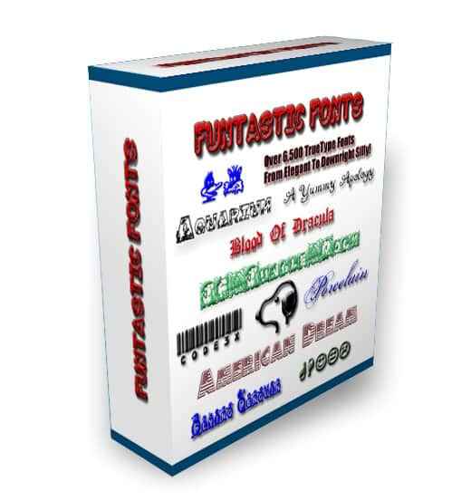 Funtastic Fonts collection - over 6500 TrueType fonts with commercial PLR MRR resell rights
