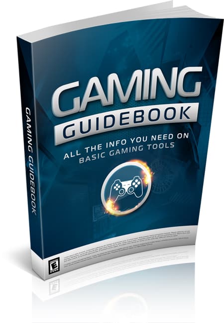 Gaming Guidebook cover showing digital blueprint for mastering video games with PLR resell rights