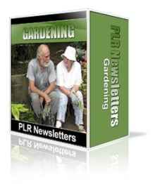 Gardening niche digital PLR newsletter bundle with full resell rights ready for instant download