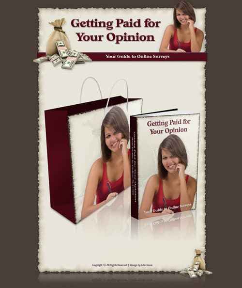 Minisite graphics package for getting paid for your opinion niche with PLR MRR resell rights