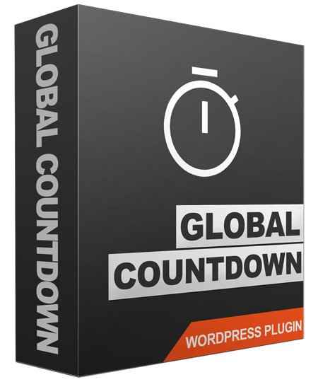 Global Countdown WordPress plugin with countdown timer showing urgency for email marketing and resell rights