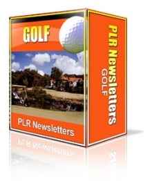 Golf PLR content pack with 52 newsletters and blog posts for resell rights
