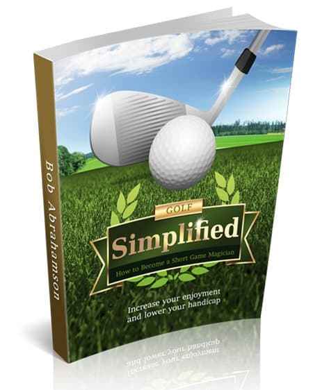 Golf Simplified book cover showing short game tips, digital PLR MRR resell rights product image