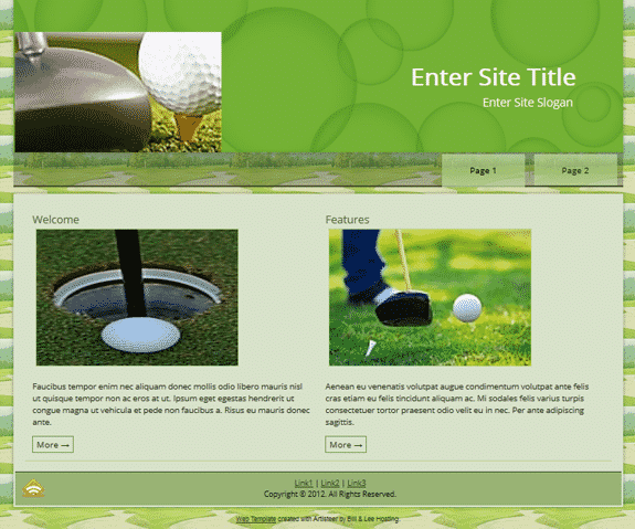 Golf Templates 1 with PLR MRR digital download for reselling golf-themed designs