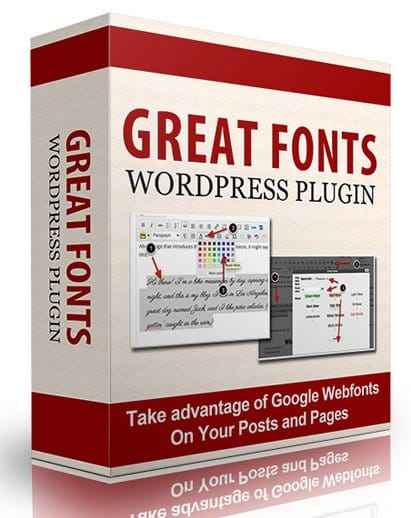 Great Fonts Plugin For WordPress - add beautiful Google fonts easily with resell rights