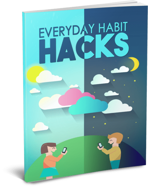 Everyday Hacks for Powerful Habits PLR eBook cover showing habit transformation strategies