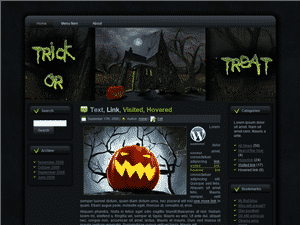Halloween Witches House WP Theme – spooky WordPress template with master resell rights for digital download