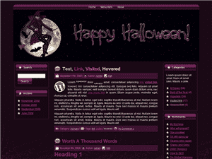 Halloween Witch WordPress theme with master resell rights for instant digital download