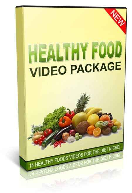 Healthy Food Videos Package for diet niche and PLR resell rights