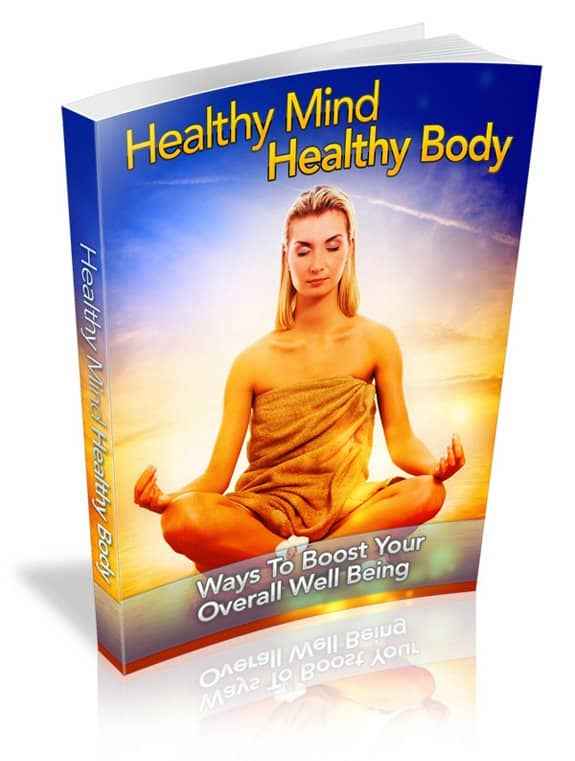 Healthy Mind Healthy Body digital guide with PLR MRR resell rights for overall well-being habits