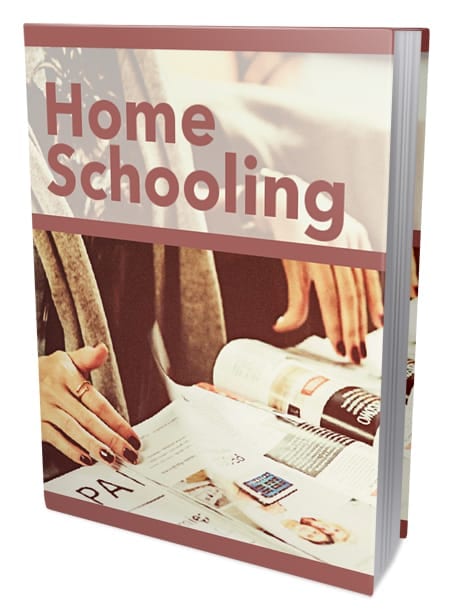Homeschooling PLR digital resell rights package with children learning at home