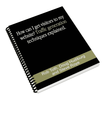 Traffic generation digital product with PLR MRR resell rights showing how to get visitors