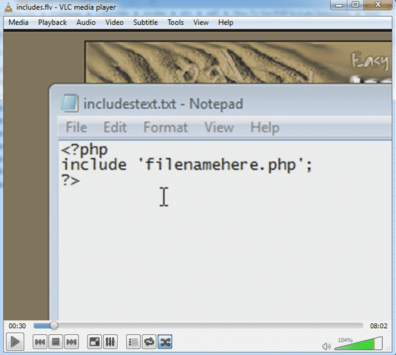 How To Use PHP Include Statements video tutorial and PLR digital download