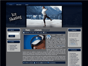 Ice Skating WordPress Theme with Master Resale Rights – digital download PLR MRR visual