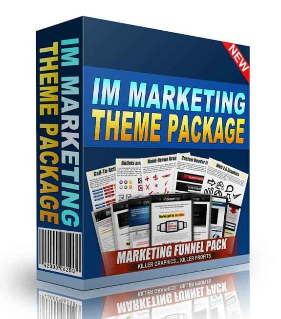 IM Marketing Theme Package - digital download with PLR resell rights for affiliate marketers