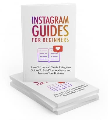 Instagram Guides For Beginners PLR eBook cover image showing social media guides concept