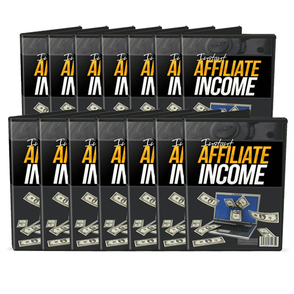 Instant Affiliate Income digital course featuring video tutorials and affiliate marketing strategies