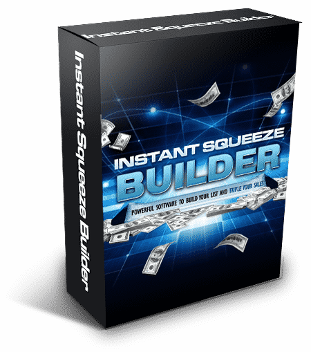 Instant Squeeze Page Maker software interface for building high-converting email opt-in pages easily