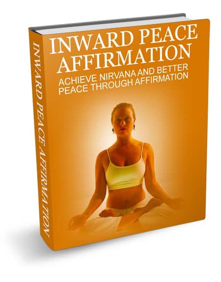 Inward Peace Affirmation book covering mindset and inner peace with PLR rights for resale