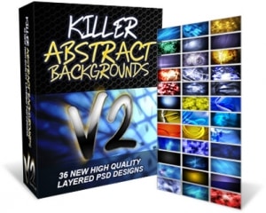 36 abstract background PSD files with PLR/MRR rights for headers, banners, eCovers, and splash pages