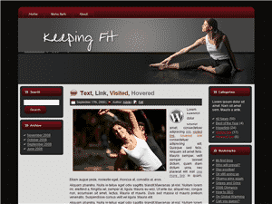 Keeping Fit Theme – premium WordPress, Blogger & HTML templates with PLR resell rights