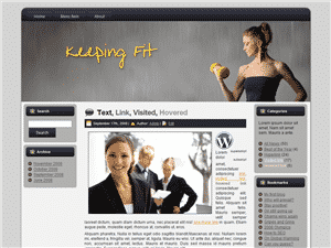 Keeping Fit Theme: premium fitness WordPress, Blogger and HTML template for digital resell