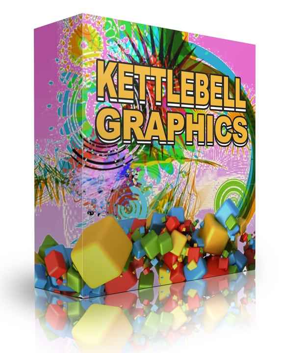 Set of kettlebell movement graphics for fitness websites and resell use