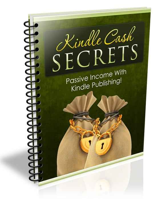 Kindle Cash Secrets digital report cover image showing book profit automation for PLR resellers