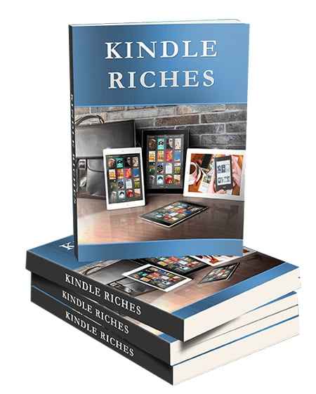Kindle publishing PLR book with computer, coffee mug, and e-reader – digital guide for selling e-books