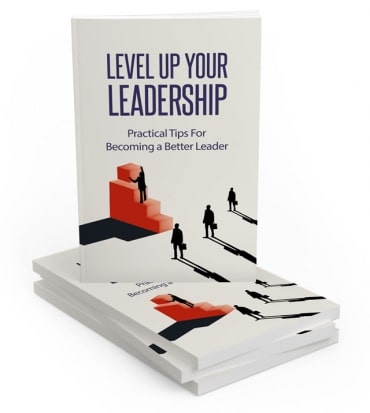 Level up your leadership PLR eBook cover - leadership skills blueprint for career growth