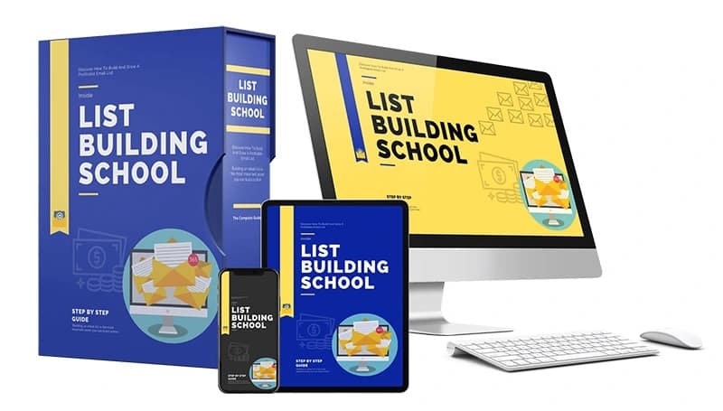 List Building School PLR eBook with digital download and resell rights for entrepreneurs