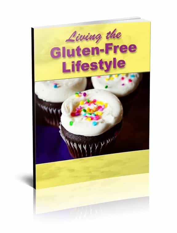 Living The Gluten-Free Lifestyle digital report cover with PLR resell rights