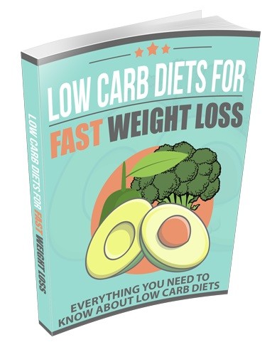 Low carb diets explained ebook cover with fast weight loss and resell rights