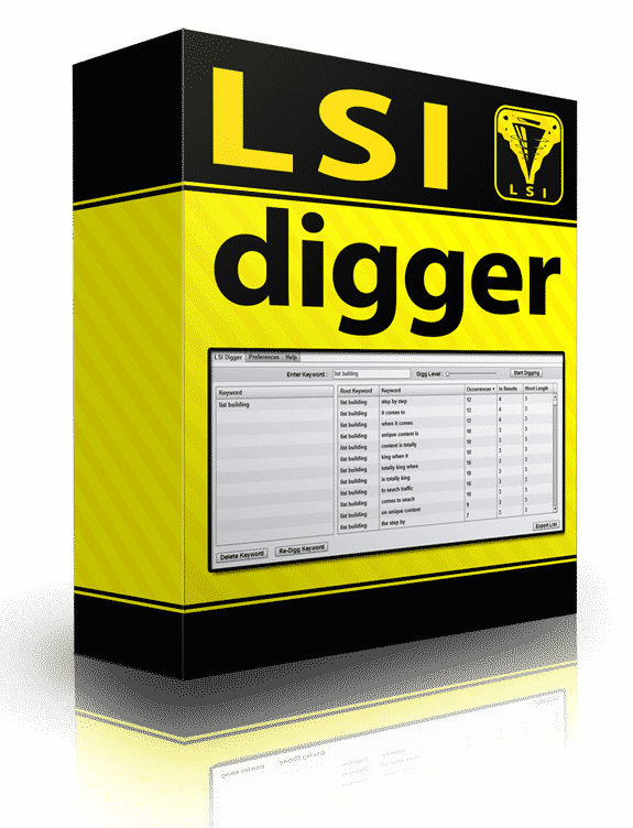 LSI Digger software tool for finding hidden LSI keywords to rank high on Google